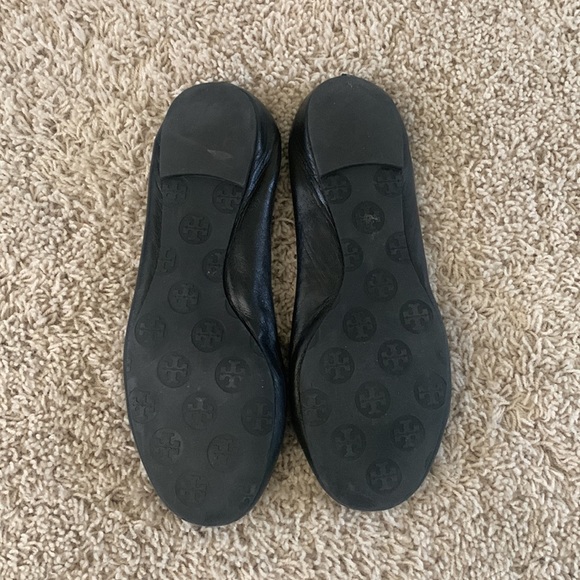 Tory Burch Reva Flatt black leather size 8 - Picture 3 of 7